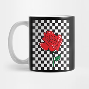 Roses checkered pop art Mug